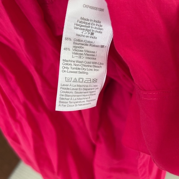 NWT Madewell Embroidered Pleated Mini Dress Women’s Size Small Watermelon Color - Picture 10 of 10